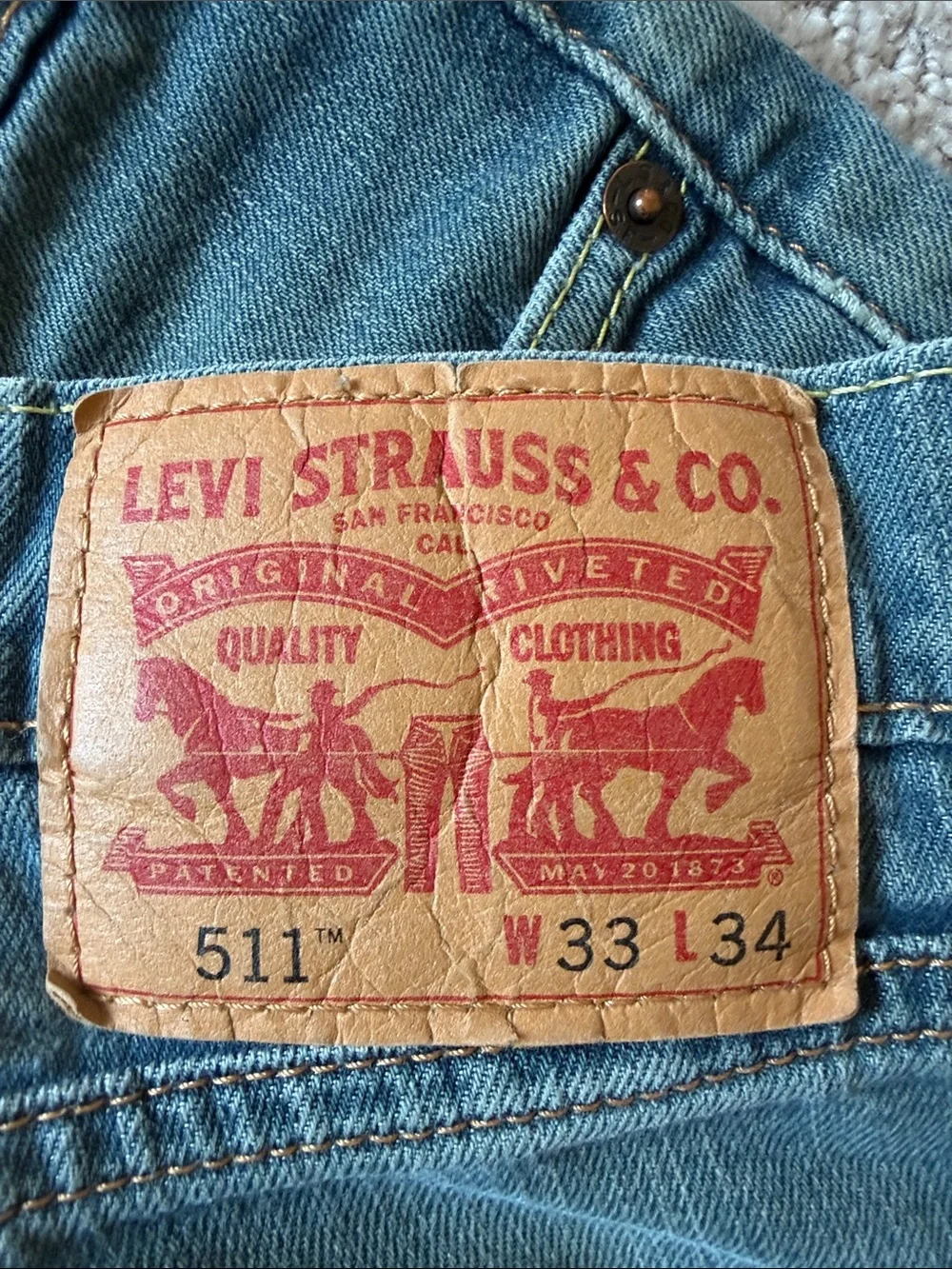 Levi's Men's Skinny Jeans in Light Blue Wash